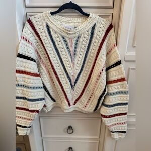 Dear John Colorful Striped Knit Sweater